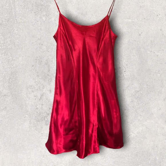 La Vie En Rose Other - La Vie en Rose Red Mini Slip Dress